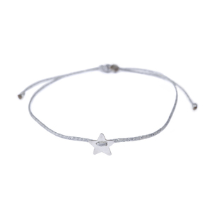_star bracelet - χειροποίητο βραχιόλι αστέρι - charms, μοντέρνο, ορείχαλκος, αστέρι, βραχιόλι, κορδόνια, χειροποίητα, romantic, minimal, bracelet - 5
