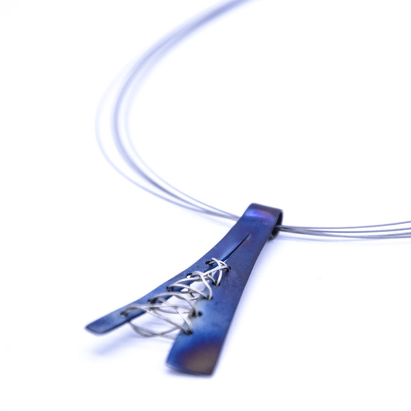 ''Titanium'' handcrafted necklace - μοναδικό, μοντέρνο, ασήμι 925, χειροποίητα, minimal, unisex, χριστουγεννιάτικα δώρα - 2