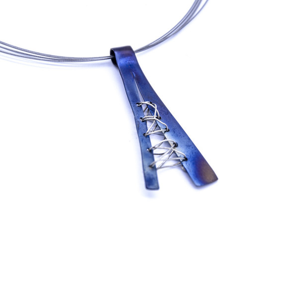 ''Titanium'' handcrafted necklace - μοναδικό, μοντέρνο, ασήμι 925, χειροποίητα, minimal, unisex, χριστουγεννιάτικα δώρα - 3