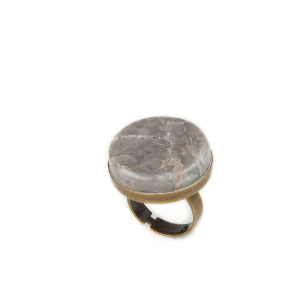 C R E T E C I R C L E Marble Ring-Δαχτυλίδι από Ελληνικό Μάρμαρο! - statement, ημιπολύτιμες πέτρες, vintage, γεωμετρικά σχέδια, χειροποίητα, μπρούντζος, μεγάλα, gift idea, χριστουγεννιάτικα δώρα, αυξομειούμενα, φθηνά