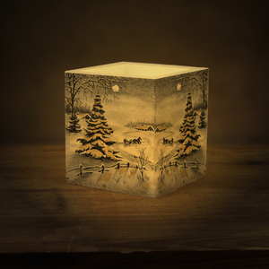 Christmas Κερί φαναράκι τετράγωνο - διακοσμητικό, χριστουγεννιάτικο, βάσεις για ρεσώ, κεριά, κεριά & κηροπήγια - 4