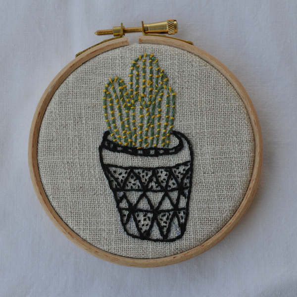 Σετ Τελάρα Διακόσμησης "Les Cactus" - κεντητά, διακοσμητικό, μοντέρνο, επιτοίχιο, δώρο, σπίτι, τοίχου, δώρα γάμου, σετ, τελάρα κεντήματος, κάκτος, πρωτότυπα δώρα - 4