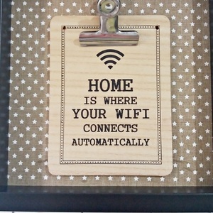 NEW!!! Τρισδιάστατη κορνίζα keyholder "WIFI" - ύφασμα, διακοσμητικό, ιδιαίτερο, επιτοίχιο, οργάνωση & αποθήκευση, τοίχου, δώρα γάμου, δωράκι, 3d, μεταλλικά στοιχεία, κλειδοθήκες, κρεμάστρες - 3
