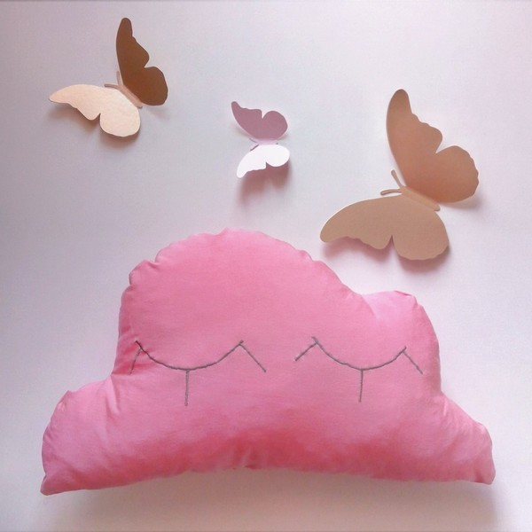Διακοσμητικό μαξιλάρι- συννεφάκι για το παιδικό δωμάτιο - βαμβάκι, διακοσμητικό, κορίτσι, δώρο, συννεφάκι, παιδικό δωμάτιο, παιδική διακόσμηση, βρεφικά, μαξιλάρια