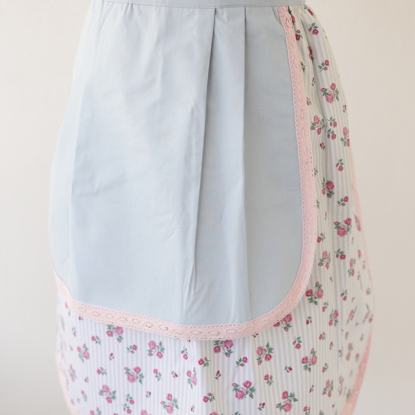 Mother's Secret Garden Apron - βαμβάκι, φιόγκος, δαντέλα, κουζίνα, ποδιές μαγειρικής, δώρα γάμου, φλοράλ - 2