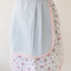 Mother's Secret Garden Apron - βαμβάκι, φιόγκος, δαντέλα, ποδιές μαγειρικής, δώρα γάμου, φλοράλ - 2