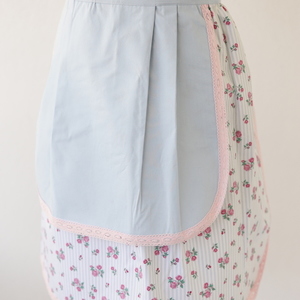 Mother's Secret Garden Apron - βαμβάκι, φιόγκος, δαντέλα, βισκόζη, κουζίνα, ποδιές μαγειρικής, δώρα γάμου, φλοράλ - 2