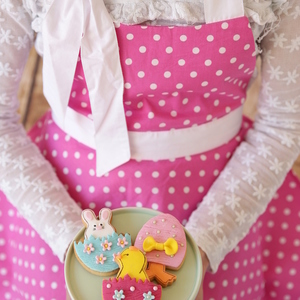 Pink Lady Retro Apron - βαμβάκι, κουζίνα, ποδιές μαγειρικής, αξεσουάρ, ρετρό - 3