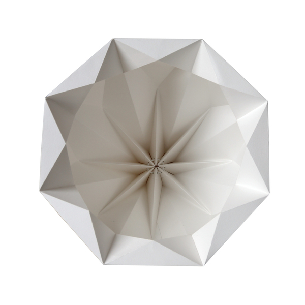 Χάρτινο καπέλο λάμπας origami - χειροποίητα, origami, χαρτί, δώρα γάμου, οροφής - 2