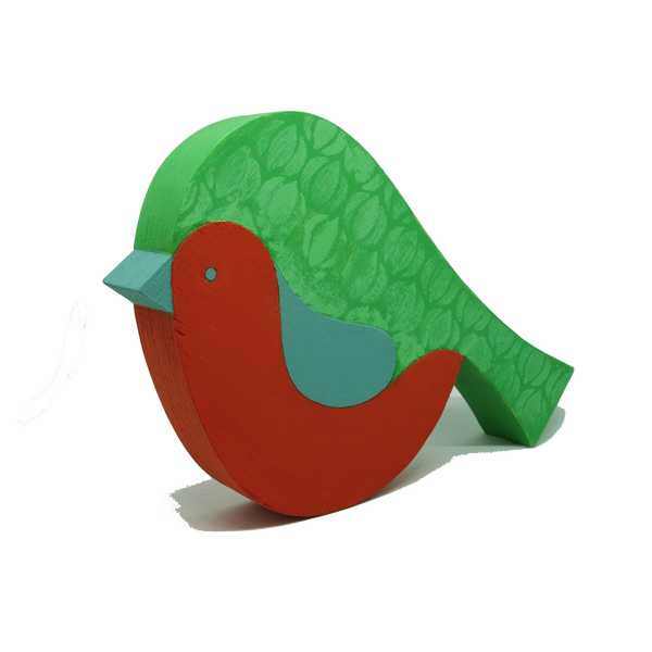 Ξύλινο πουλάκι Birdie nam nam - μπλε, διακοσμητικό, ξύλο, ζωγραφισμένα στο χέρι, καλοκαίρι, δώρο, πουλάκια, χειροποίητα, ξύλινο, ξύλινο, gift, διακοσμητικά