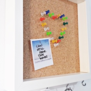 NEW!!!Κάδρο key holder "Memories" - διακοσμητικό, μοντέρνο, επιτοίχιο, δώρο, κλειδί, χειροποίητα, δωράκι, φελλός, μεταλλικά στοιχεία, ιδεά για δώρο, κλειδοθήκες - 2