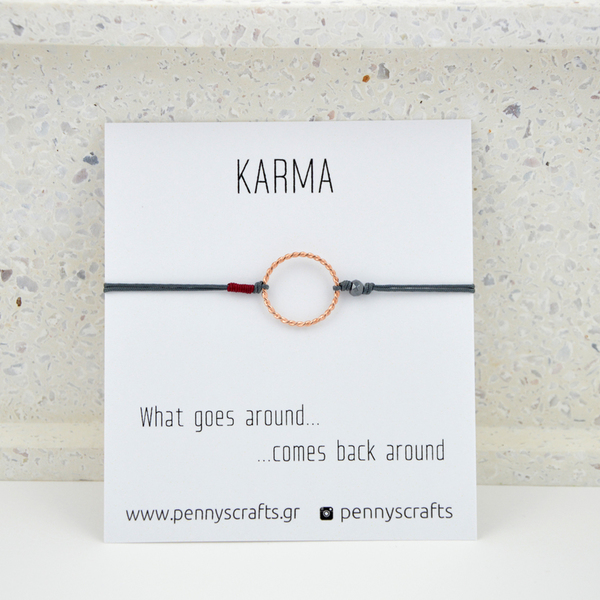 Karma Bracelet 925° - charms, ασήμι 925, αιματίτης, βραχιόλι, χειροποίητα, minimal, αυξομειούμενα, φθηνά - 3