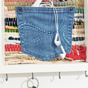 ΝΕW!!Κάδρο key holder "Rag rug" - διακοσμητικό, ιδιαίτερο, μοντέρνο, επιτοίχιο, κλειδί, τοίχου, κουρελού, κουρελού, χειροποίητα, δωράκι, unique, ethnic, πρωτότυπα δώρα, ιδεά για δώρο, κλειδοθήκες - 3