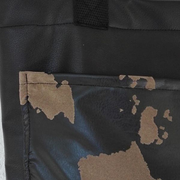 Τσάντα με ανάγλυφη τσέπη - fashion, ώμου, μεγάλες, minimal, δερματίνη, boho, φθηνές - 5
