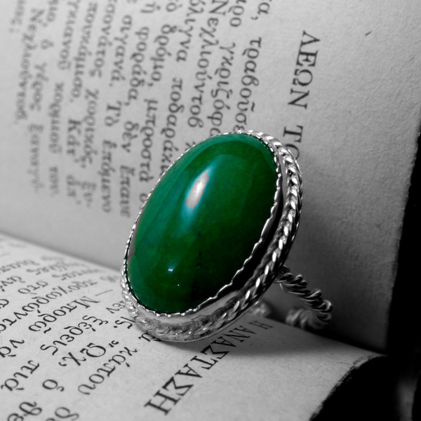 " Magic Jade " - Χειροποίητο επάργυρο δαχτυλίδι με πράσινο Ιαδεΐτη! - statement, ημιπολύτιμες πέτρες, ημιπολύτιμες πέτρες, βραδυνά, fashion, vintage, μόδα, μοντέρνο, γυναικεία, sexy, επάργυρα, επάργυρα, donkey, gothic style, χειροποίητα, φύλλο, romantic, must αξεσουάρ, γυναίκα, unisex, ethnic, επέτειος, μοδάτο, μεγάλα, έλληνες σχεδιαστές, fashion jewelry, πρωτότυπα δώρα, αυξομειούμενα, δώρα για γυναίκες - 5