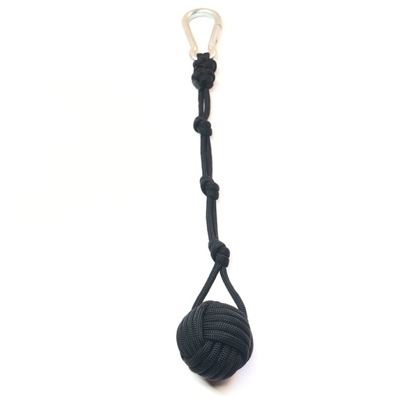Monkey's fist Black with Carabiner - paracord, μπρελόκ, ανδρικά, αυτοκινήτου