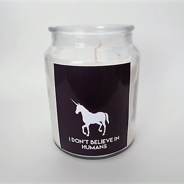 Unicorn Believer Candle Decor - γυαλί, μονόκερος, gift idea, δώρα για γυναίκες