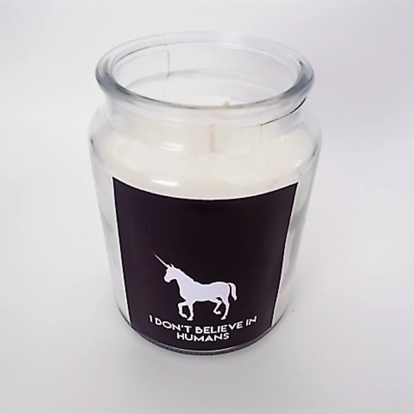 Unicorn Believer Candle Decor - γυαλί, μονόκερος, gift idea, δώρα για γυναίκες - 2