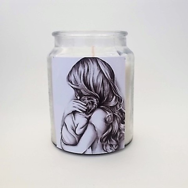 Motherhood Candle Decor - γυαλί, βρεφικά, gift idea, γιορτή της μητέρας, δώρα για γυναίκες