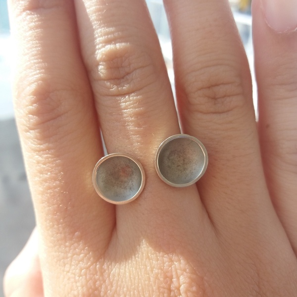 Δαχτυλίδι από Ασήμι 925 με Κοίλα Ημισφαίρια - ασημί, μοντέρνο, μέταλλο, δαχτυλίδι, minimal - 3
