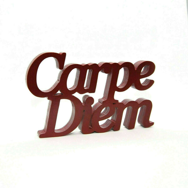 Ξύλινη επιγραφή Carpe Diem - δώρο, σπίτι, χειροποίητα, δωμάτιο, ξύλινο, ξύλινο, διακοσμητικά - 3