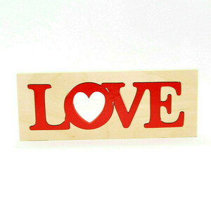 Επιγραφή LOVE από σημύδα - ξύλο, δώρο, αγάπη, ξύλινο, ξύλινο, διακοσμητικά - 3