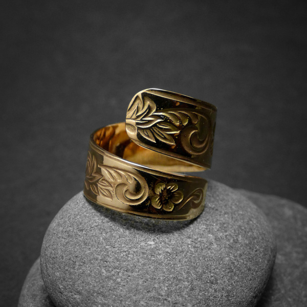 " Spoon Ring " - Χειροποίητο επίχρυσο 18K ή επάργυρο δαχτυλίδι! - ιδιαίτερο, μοναδικό, μοντέρνο, κλασσικά, χειροποίητα, δημιουργία, επιχρυσωμένα, romantic, must αξεσουάρ, έλληνες σχεδιαστές, μόδα, donkey, vintage, fashion, fashion jewelry, sexy, chic, unisex, unique, επιχρυσωμένα, βραδυνά, gothic style, statement, αυξομειούμενα, φθηνά, μεγάλα, boho - 3