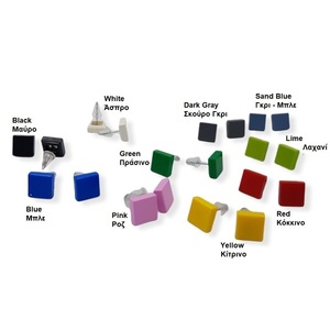 1×1 τετράγωνα σκουλαρίκια πλακέ - minimal, καρφωτά, τουβλάκια, δώρα για γυναίκες - 5