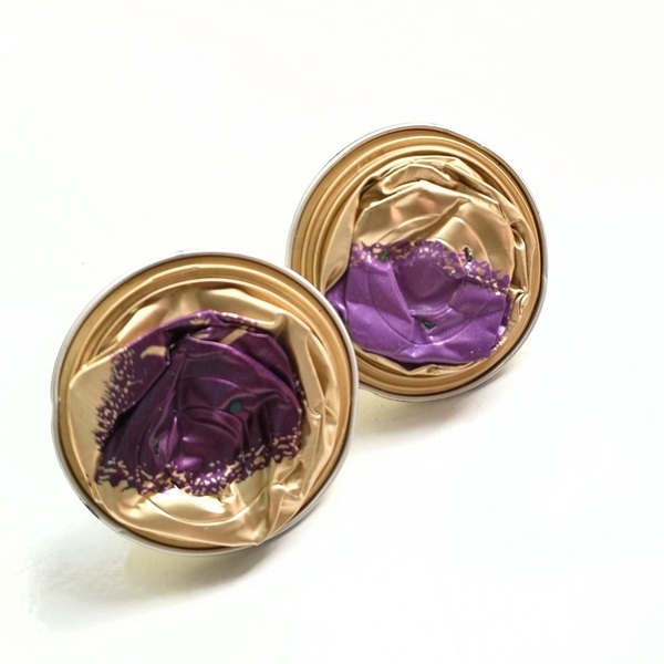 Nespresso Collection - LOR purple & Gold - statement, βραδυνά, γυναικεία, τσόχα, μέταλλο, πρωτότυπο, δαχτυλίδι, δαχτυλίδια, rock, μεγάλα, αυξομειούμενα, φθηνά