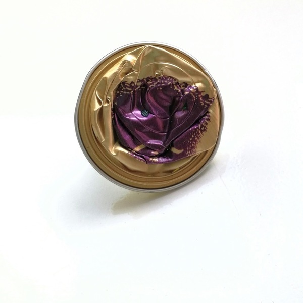 Nespresso Collection - LOR purple & Gold - statement, βραδυνά, γυναικεία, τσόχα, μέταλλο, πρωτότυπο, δαχτυλίδι, δαχτυλίδια, rock, μεγάλα, αυξομειούμενα, φθηνά - 3