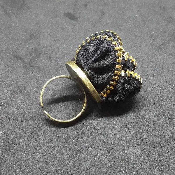 zip ring (Rock) - statement, μέταλλο, δαχτυλίδι, μεγάλα, αυξομειούμενα, φθηνά - 4
