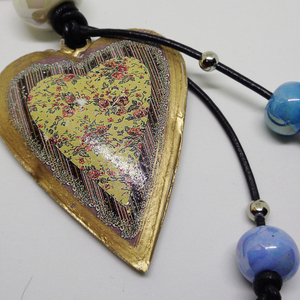 Μπρελόκ τσάντας "καρδιά" - δέρμα, δέρμα, καρδιά, μπρελόκ, αγάπη, κεραμικό, κεραμικό, χάντρες, χάντρες, ερωτευμένοι, μεταλλικά στοιχεία, δώρα αγίου βαλεντίνου, αγ. βαλεντίνου - 2