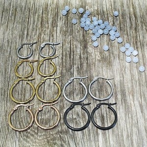 small hoop 1-2cm| σκουλαρικι κρικος ατσαλι - chic, μονόχρωμες, fashion, μόδα, ιδιαίτερο, μοντέρνο, στρογγυλό, κύκλος, μέταλλο, γεωμετρικά σχέδια, χειροποίητα, κρίκοι, για όλες τις ώρες, minimal, must, κλασσικά, μικρά, unisex, ατσάλι, ευκολοφόρετο, rock, διαχρονικό, amano, contemporary, trend, φθηνά - 3