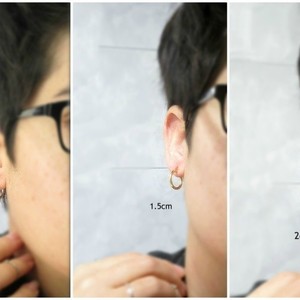 small hoop 1-2cm| σκουλαρικι κρικος ατσαλι - chic, μονόχρωμες, fashion, μόδα, ιδιαίτερο, μοντέρνο, στρογγυλό, κύκλος, μέταλλο, γεωμετρικά σχέδια, χειροποίητα, κρίκοι, για όλες τις ώρες, minimal, must, κλασσικά, μικρά, unisex, ατσάλι, ευκολοφόρετο, rock, διαχρονικό, amano, contemporary, trend, φθηνά - 4