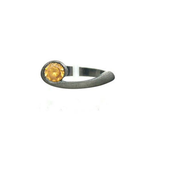 Ασημένιο δαχτυλίδι 925,επιροδιωμένο με σαμπανιζέ ζιργκόν. Διατίθεται και σε επίχρυσο με μαύρο ζιργκόν. - ασήμι, ασήμι, μοναδικό, μοντέρνο, επιχρυσωμένα, επιχρυσωμένα, ασήμι 925, δαχτυλίδι, χειροποίητα, καθημερινό, μικρά, unique, ζιργκόν, boho, boho, σταθερά, μεγάλα, επιροδιωμένα