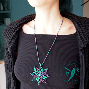 {Αυγερινός} {Morning star} Mandala boho hippie macrame πλεκτό κολιέ με Αχάτη. - ημιπολύτιμες πέτρες, κεντητά, αχάτης, αχάτης, κερωμένα κορδόνια, μοναδικό, μοντέρνο, γυναικεία, μακραμέ, χειροποίητα, εντυπωσιακό, must αξεσουάρ, unique, boho, ethnic, αυξομειούμενα - 5
