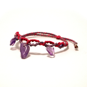 {Πορφυρή Ομίχλη} {Purple Haze} boho chic baroque βραχιόλι macrame με Αμέθυστο. - ημιπολύτιμες πέτρες, κεντητά, κερωμένα κορδόνια, μοναδικό, μοντέρνο, αμέθυστος, αμέθυστος, γυναικεία, μακραμέ, βραχιόλι, χειροποίητα, εντυπωσιακό, must αξεσουάρ, unique, boho, ethnic, χεριού, αυξομειούμενα, φθηνά