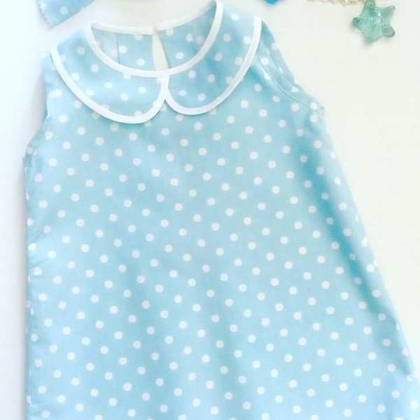 Βρεφικό φόρεμα Polka dot σε άλφα γραμμή - βαμβάκι, δώρα για μωρά, βρεφικά ρούχα