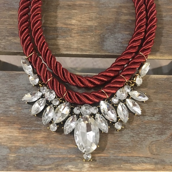 stras necklace - chic, στρας, μοναδικό, χειμωνιάτικο, κολιέ, χειροποίητα, elegant, must αξεσουάρ