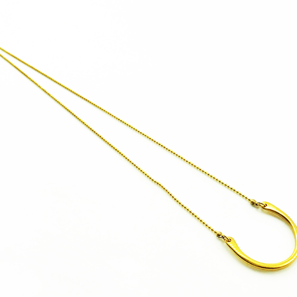 gold pendant // luck - μονόχρωμες, ιδιαίτερο, μοναδικό, μοντέρνο, επιχρυσωμένα, ορείχαλκος, δώρο, μέταλλο, κολιέ, γεωμετρικά σχέδια, χειροποίητα, για όλες τις ώρες, minimal, κοντά, unique, διαχρονικό, μπρούντζος, κρεμαστά - 2