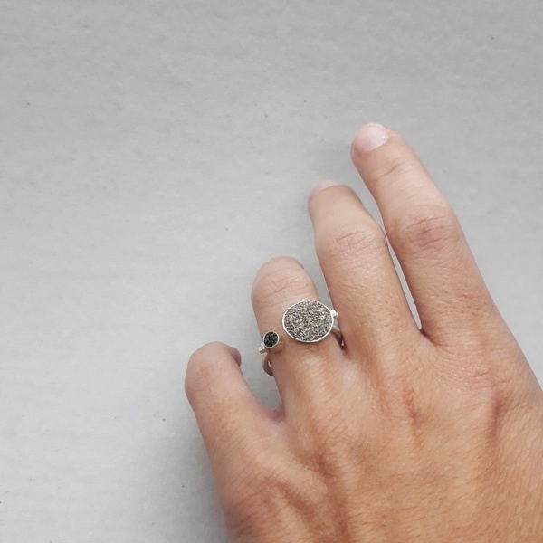 ○ Ikaria | δαχτυλίδι από ασήμι 925 και τσιμέντο|ελληνικά νησιά - statement, ασήμι, μοναδικό, μοντέρνο, καλοκαίρι, ασήμι 925, ασήμι 925, δαχτυλίδι, rock - 2