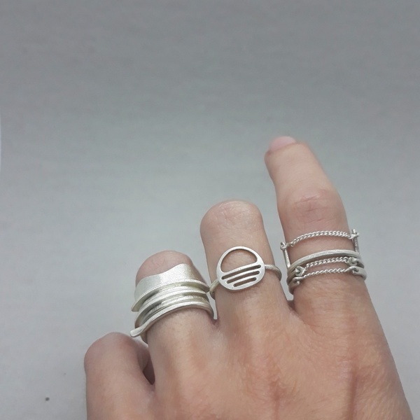 ○ Syros | δαχτυλίδι από ασήμι 925 | ελληνικά νησιά - statement, ασήμι, μοναδικό, μοντέρνο, καλοκαίρι, ασήμι 925, ασήμι 925, δαχτυλίδι, χειροποίητα, rock - 3