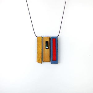 line necklace - καμβάς, ακρυλικό, χειροποίητα, all day