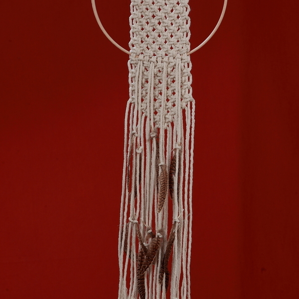 Ονειροπαγίδα macrame - βαμβάκι, ονειροπαγίδα, διακοσμητικά - 2