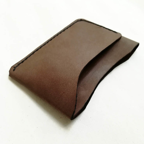 Δερμάτινο πορτοφόλι τσέπης - δέρμα, minimal - 2