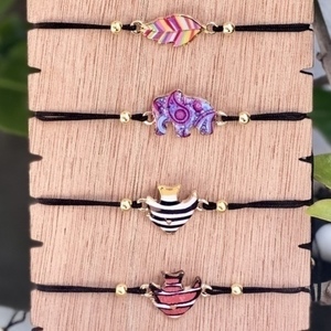 Boho tiny bracelets, χειροποίητα βραχιόλια, λεπτά βραχιόλια. - χρωματιστό, charms, κορίτσι, δώρο, βραχιόλια, κορδόνια, χειροποίητα, απαραίτητα καλοκαιρινά αξεσουάρ, boho, μεταλλικά στοιχεία, νεανικό, φθηνά - 3