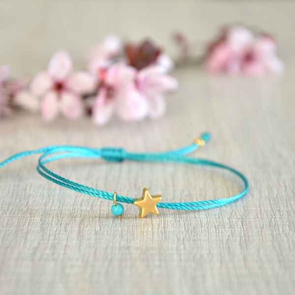 Tiny star bracelet - charms, ιδιαίτερο, επιχρυσωμένα, επιχρυσωμένα, αστέρι, πρωτότυπο, βραχιόλια, χειροποίητα, δωράκι, αυξομειούμενα - 5