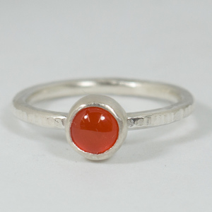 Ασημένιο δαχτυλίδι με Καρνεόλιο (Carnelian) - δαχτυλίδι, minimal, ημιπολύτιμες πέτρες, γυναικεία, δώρα για γυναίκες, χειροποίητα, ασήμι, ημιπολύτιμες πέτρες, σταθερά