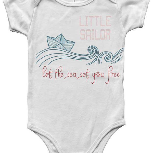 ❥Little sailor !| ❥Φορμάκι μωρού/ παιδικό μπλουζάκι - εκτύπωση, καλοκαιρινό, δώρο, summer, δώρα, βρεφικά, δώρα για παιδιά, βρεφικά φορμάκια, χριστουγεννιάτικα δώρα, δώρα για μωρά, βρεφικά ρούχα