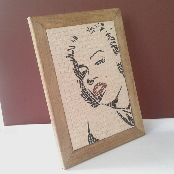 Merilyn Monroe - διακοσμητικό, ξύλο, πίνακες & κάδρα, κεραμικό, χειροποίητα, πέτρες - 3